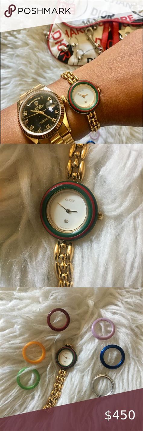 gucci watches for women with changable rings|gucci belly button rings.